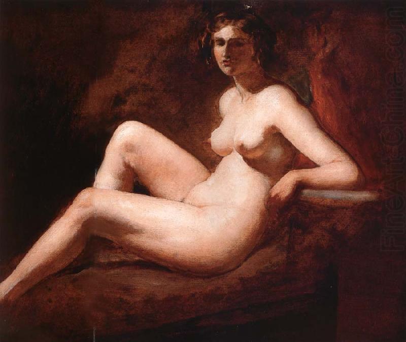 William Etty Reclining Femal Nude with Her Arm on a ledge china oil painting image